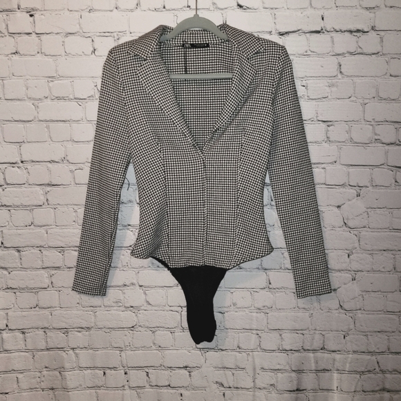 Zara Houndstooth Bodysuit - Picture 5 of 7